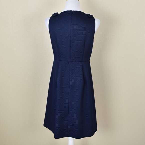 Trina Turk Sleeveless Observer Dress Navy Blue 8 - Picture 4 of 9